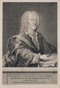ゲオルク・フィリップ・テレマンの肖像（1681-1757） 作： Georg Lichtensteger